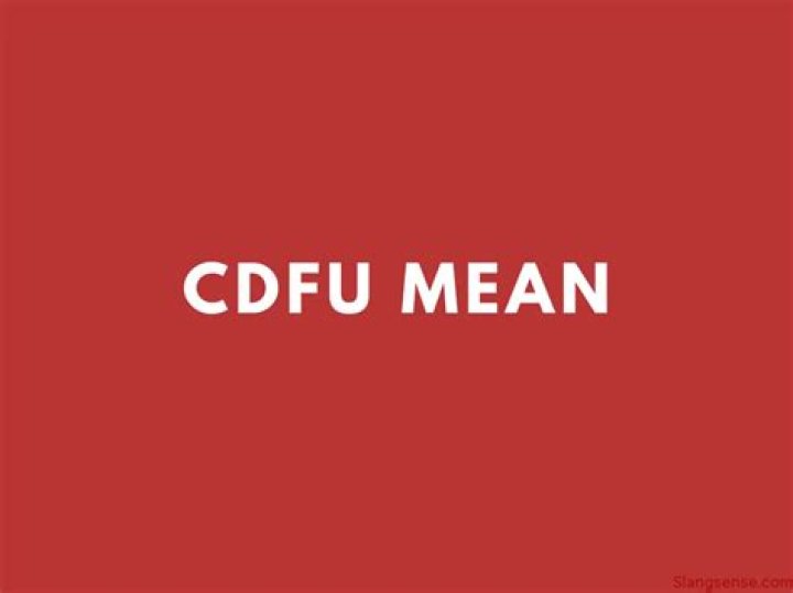 Cdfu Meaning - How To Discuss