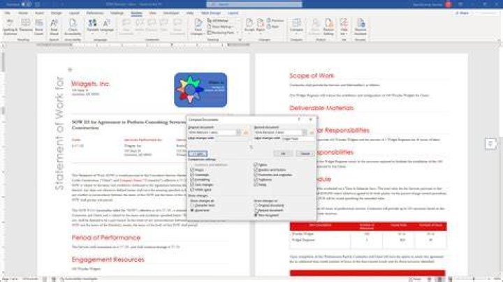 compare word documents
