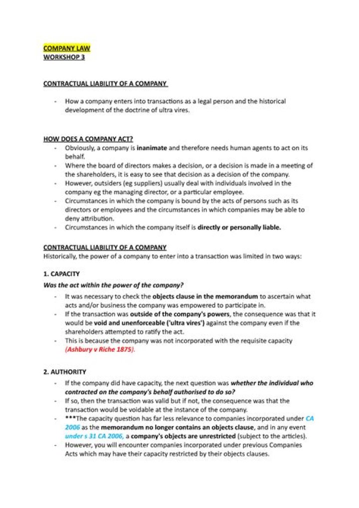 Contractual liability - How To Discuss
