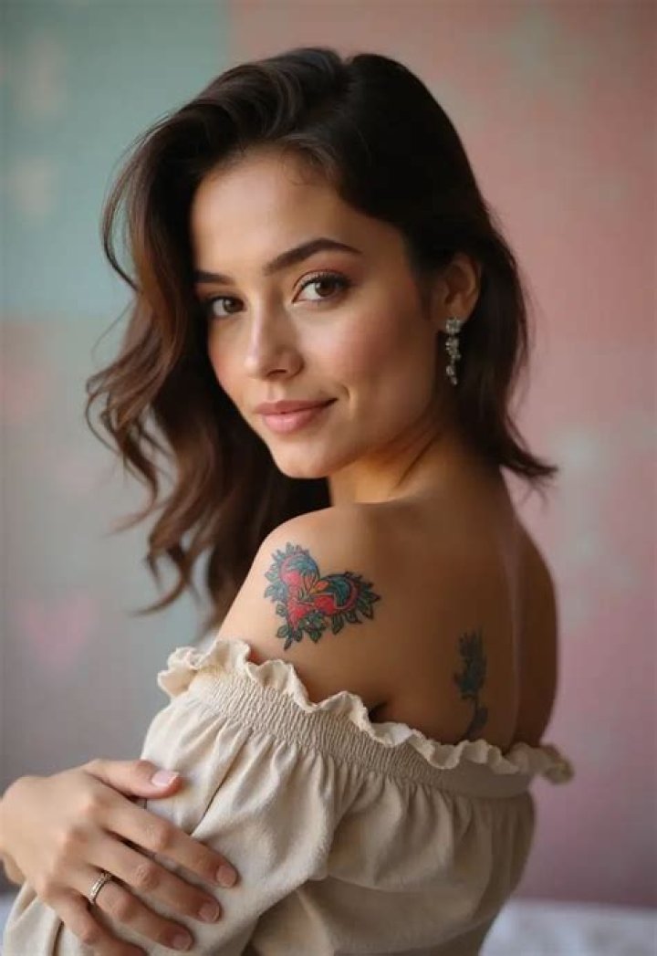 Female front Shoulder Tattoo