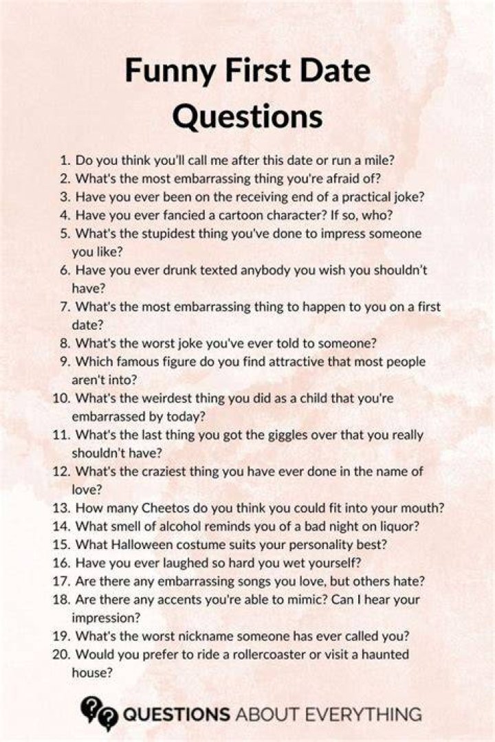Fun questions to ask on a date