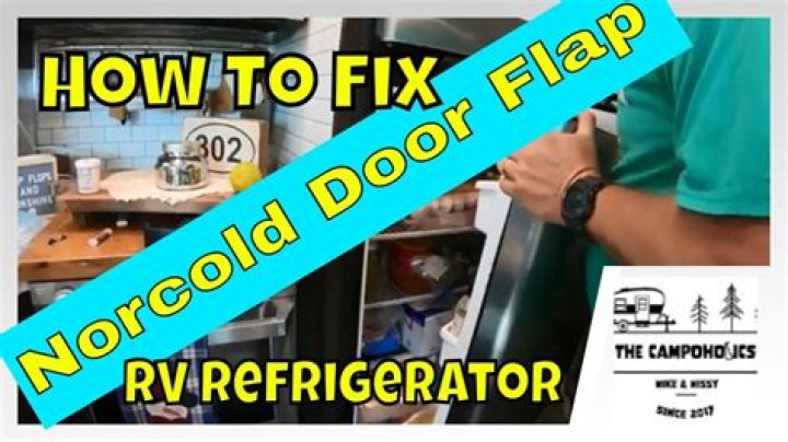 How do you adjust a Norcold refrigerator door?