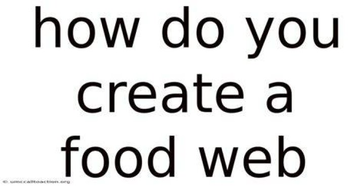How do you create a food web?
