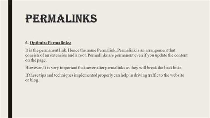 Permalink (permanent Link) - How To Discuss