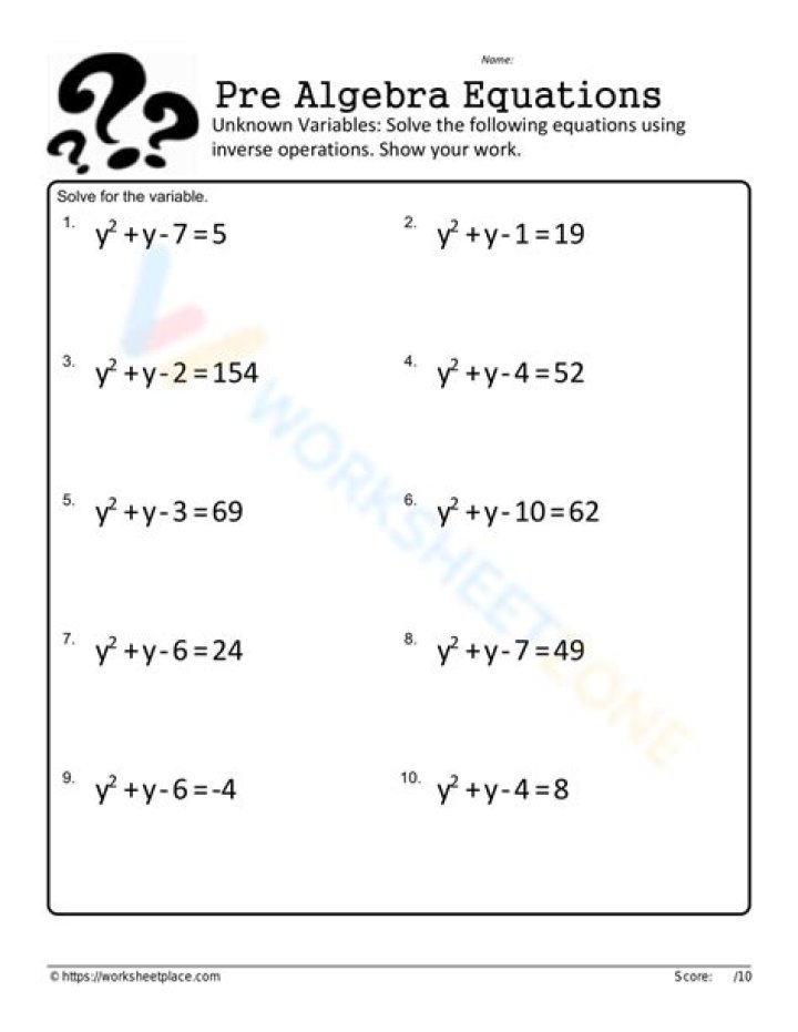 Pre algebra problems - How To Discuss