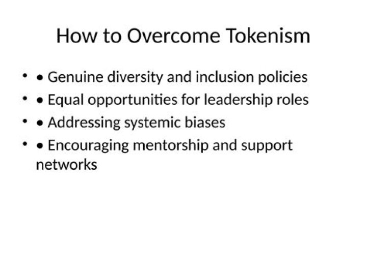 Tokenism - How To Discuss