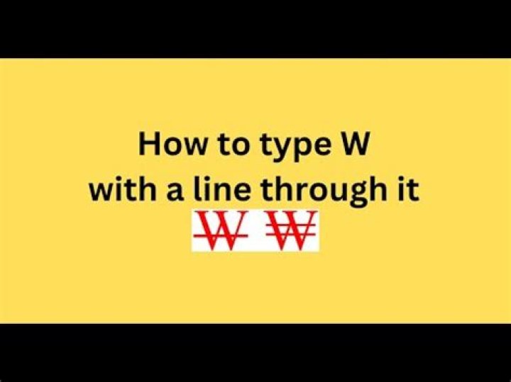 W With A Line Through It