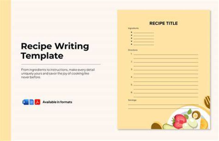 What are the step by step component when writing a recipe?