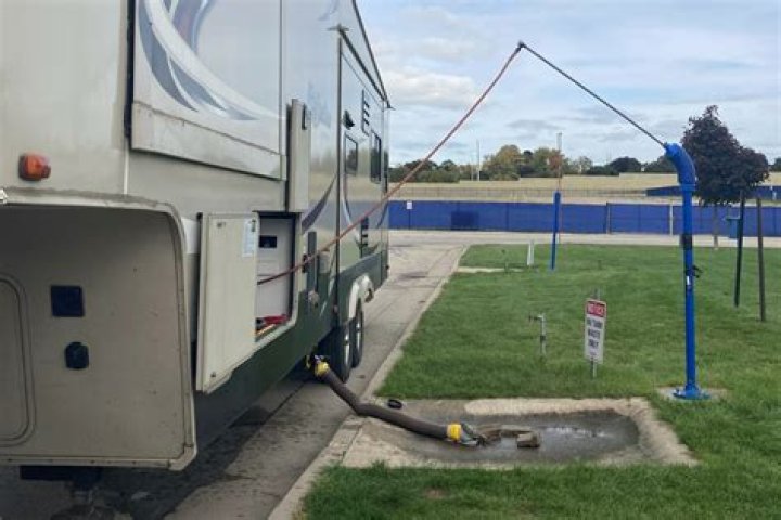 What happens when RV dump valve is closed?