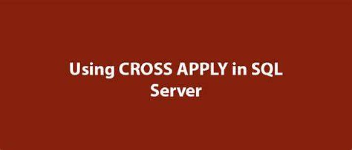 What is cross apply in SQL Server with example
