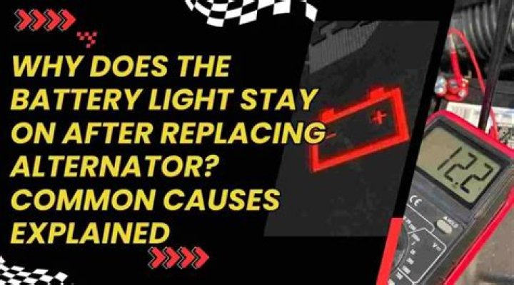 Will battery light stay on after replacing battery?